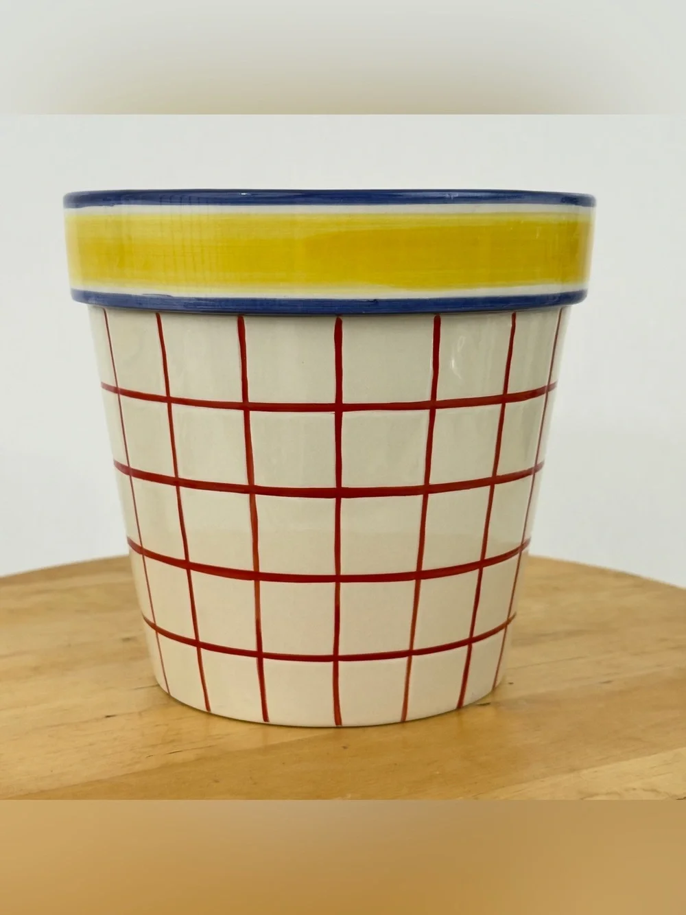 Set of 2 Vintage Dept 56 Life is Just a Bowl of Cherries Flower Pot Plant Holder